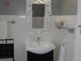 Eastbury Cottage Courtyard Mirror in bathroom